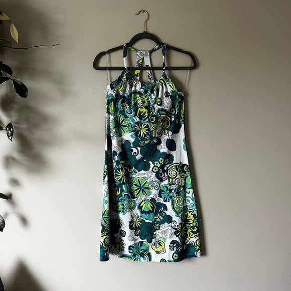 PrAna Quinn Dress in Lake Flower Power Pattern Built In Bra M - Picture 4 of 12